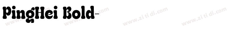 PingHei Bold字体转换